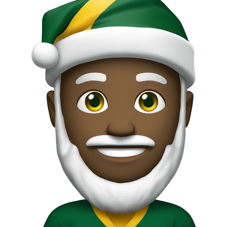 Green Bay packers with Santa emoji