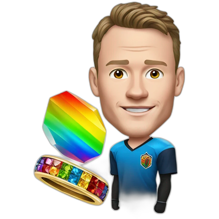 Jonathan Toews as rainbow diamond ring emoji