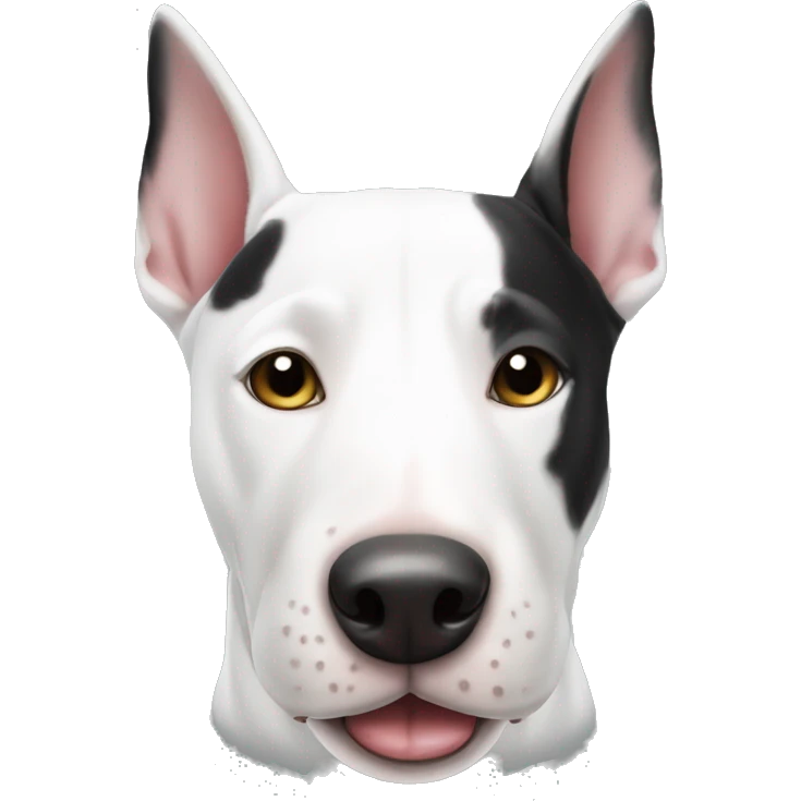 black and white bull terrier emoji
