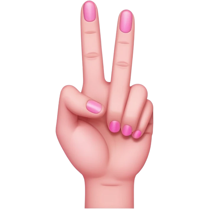 Middle finger pink emoji