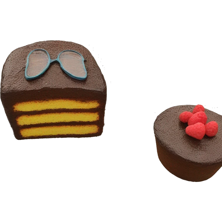 homemade cake with glasses emoji