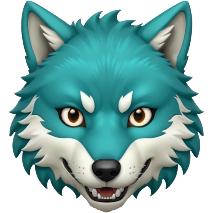 teal wolf head emoji