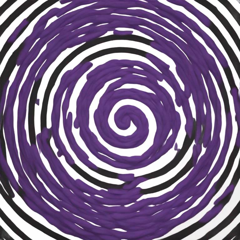 a purple circle that spirals down into the middle on a black background  emoji