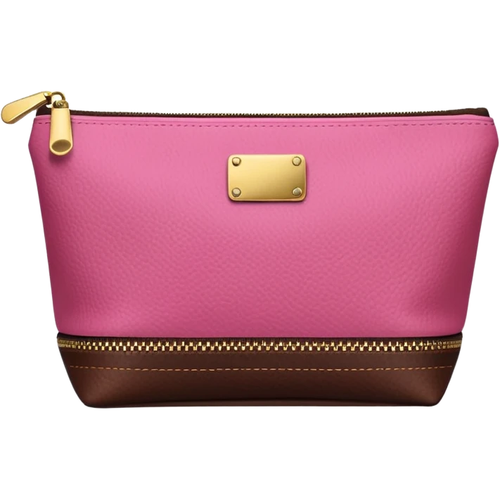 pink and brown modern makeup bag emoji