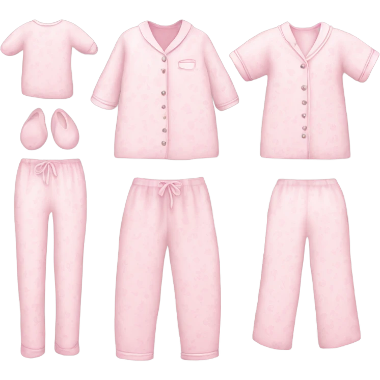 pajamas cute with colour of soft sweet pink and white emoji