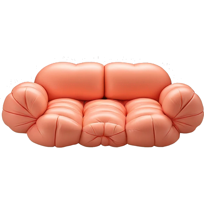 Camaleonda Mario Bellini sofa coral collor emoji