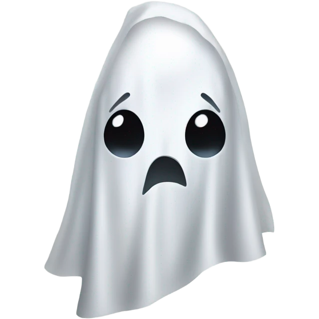 Ghost with white sheet and pointed head emoji
