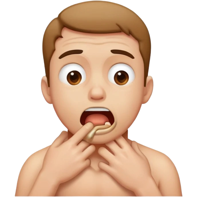 Man choking himslef emoji