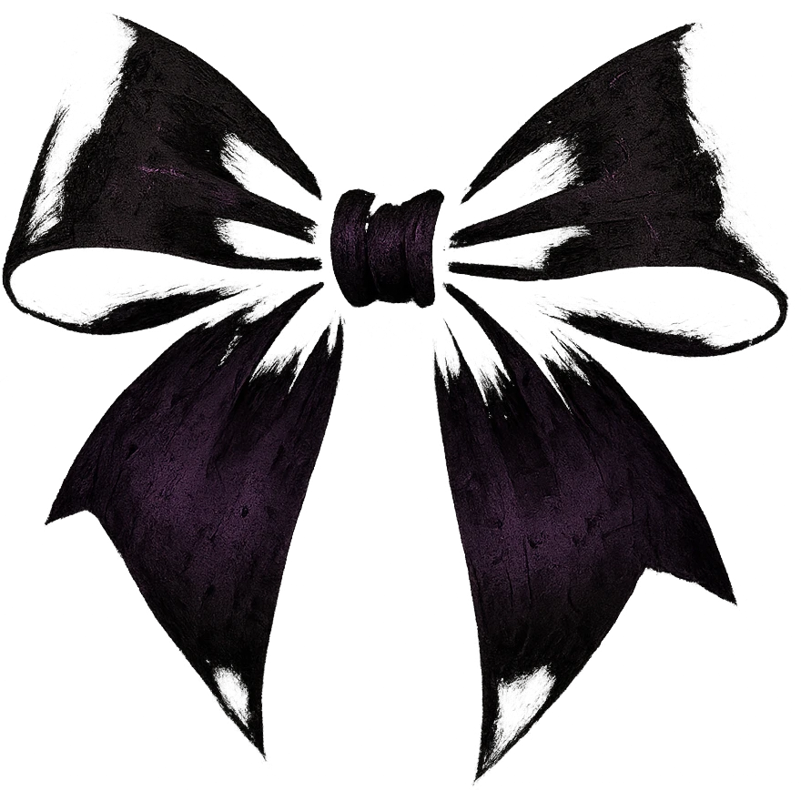 emo-style bow, black and purple, moody, no background emoji
