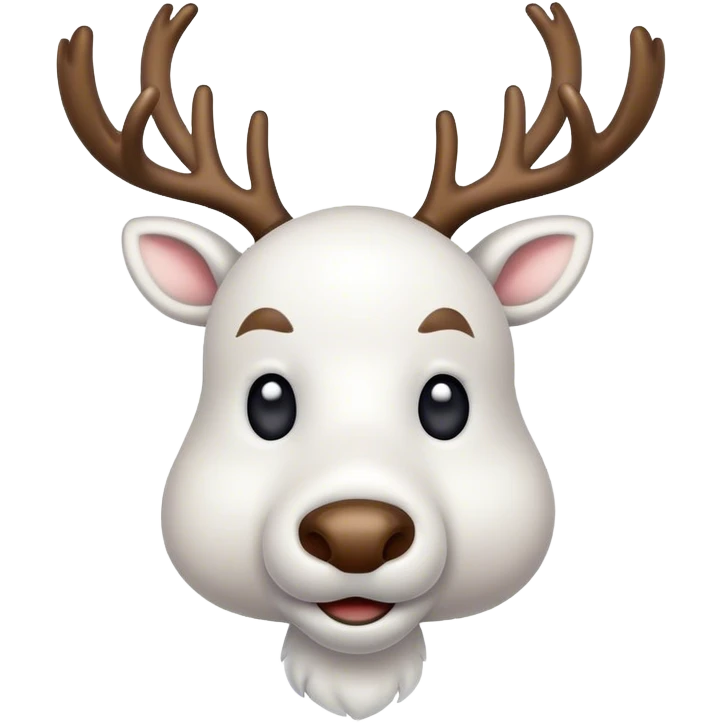white-reindeer emoji