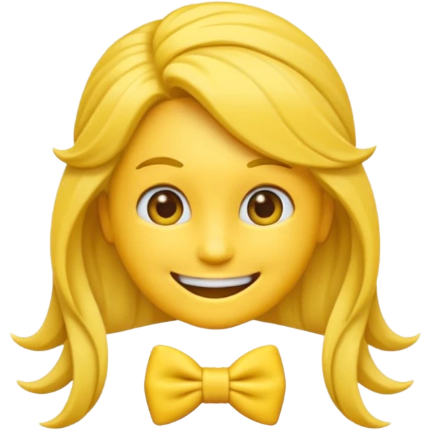 Emoji qui sourire qui fais un doigt d’honneur et un noeud dans les cheveux emoji