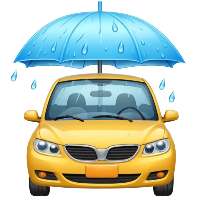 windshield wipers on car swiping rain emoji