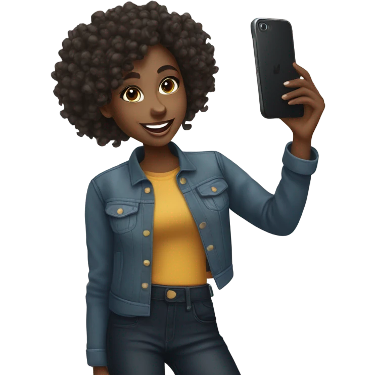 Black girl selfie emoji