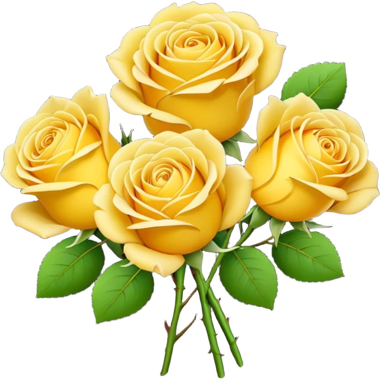 Yellow rose Bouquet  emoji