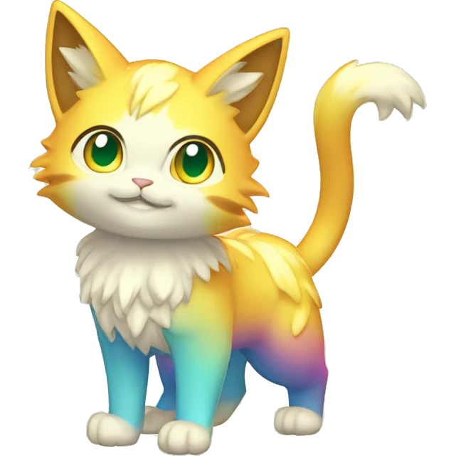 Shiny gradient-colors-Diamond-Fairy-type-Fakémon-Cat full body emoji