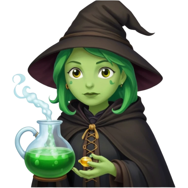 green witch cooking potion emoji