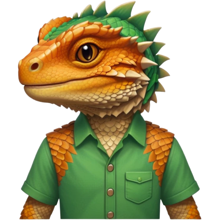 bearded dragon with shirt emoji