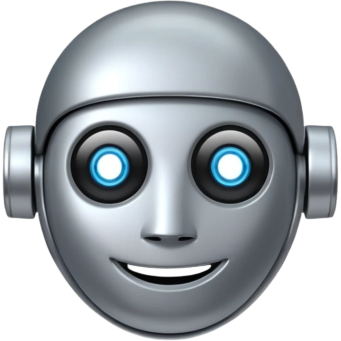 robot with a smiling face and sparkles emoji