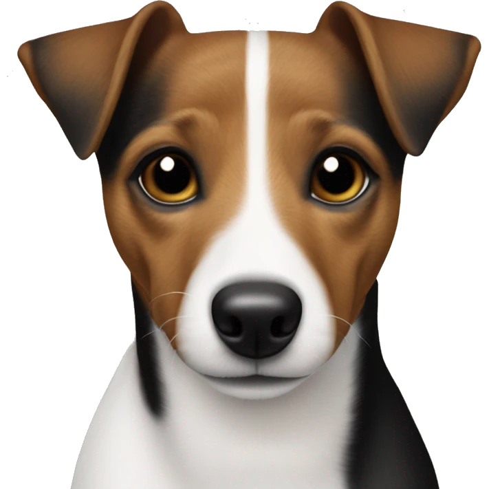 All Black Only Jack Russell Terrier no brown no white  emoji