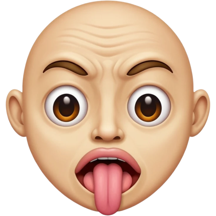 ugly 🥺👀 emoji with tongue out emoji