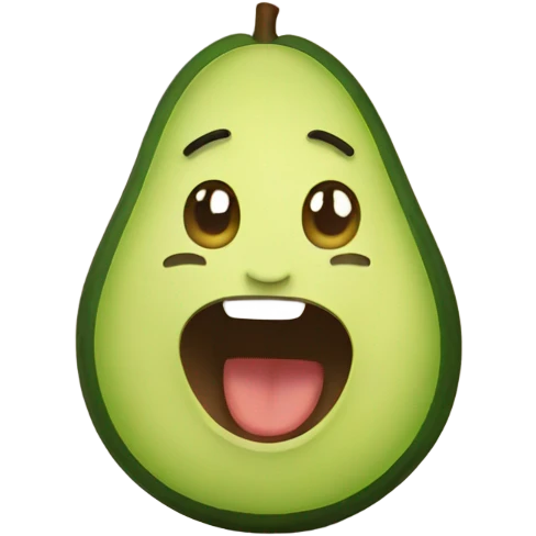 joyful avocado expression emoji