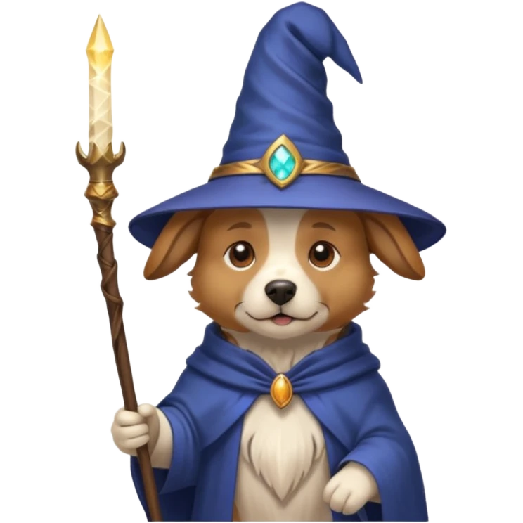 Dog wizard emoji