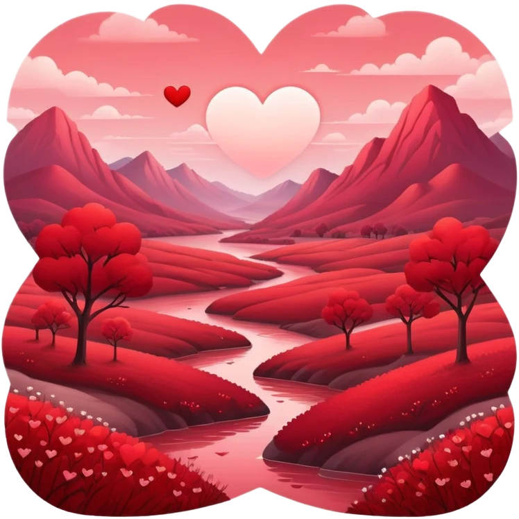 Romantic Red Aesthetic Scenery emoji