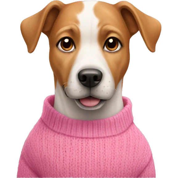 Dog wearing pink sweater  emoji