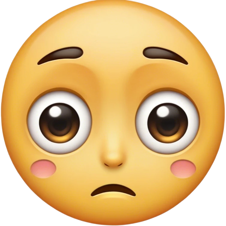 Sad face with cute eyes emoji