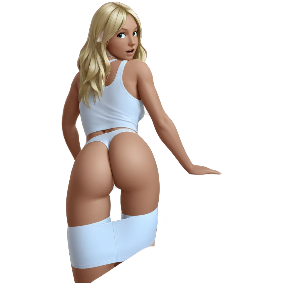 blonde girl in underwear emoji