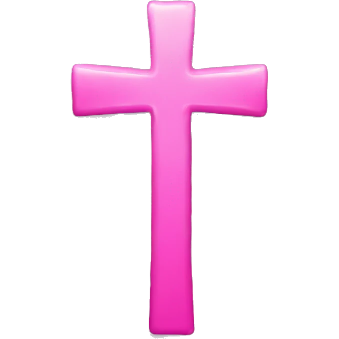 Pink Christian cross emoji