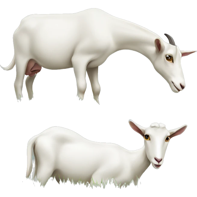 Goats eating grass emoji