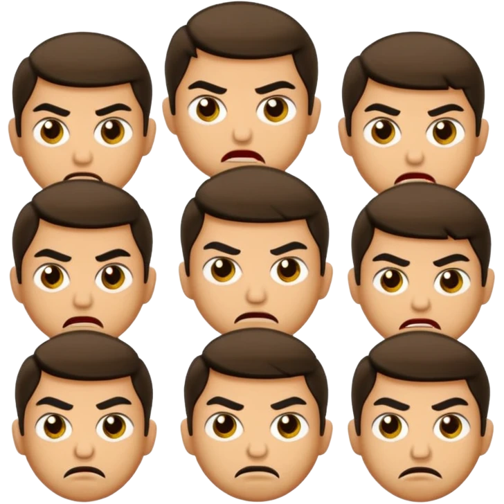 10 brothers in bible story with jealous angry faces emoji
