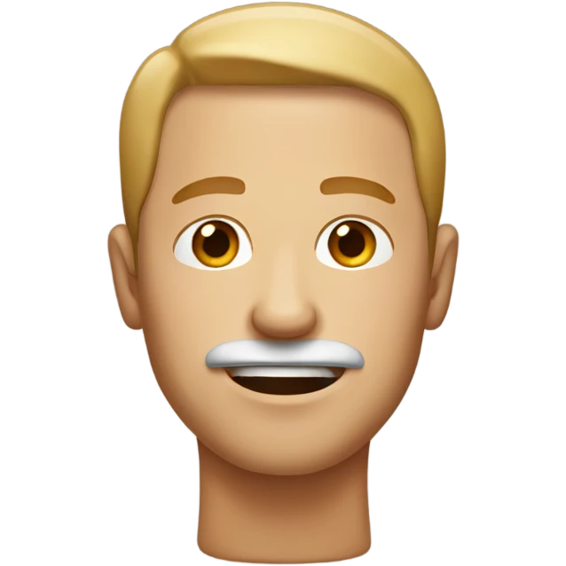 white man with brown around his mouth  emoji