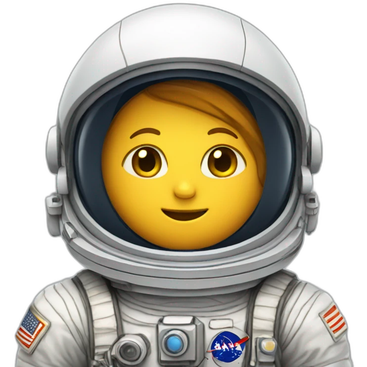 Astronaute sur un chat emoji
