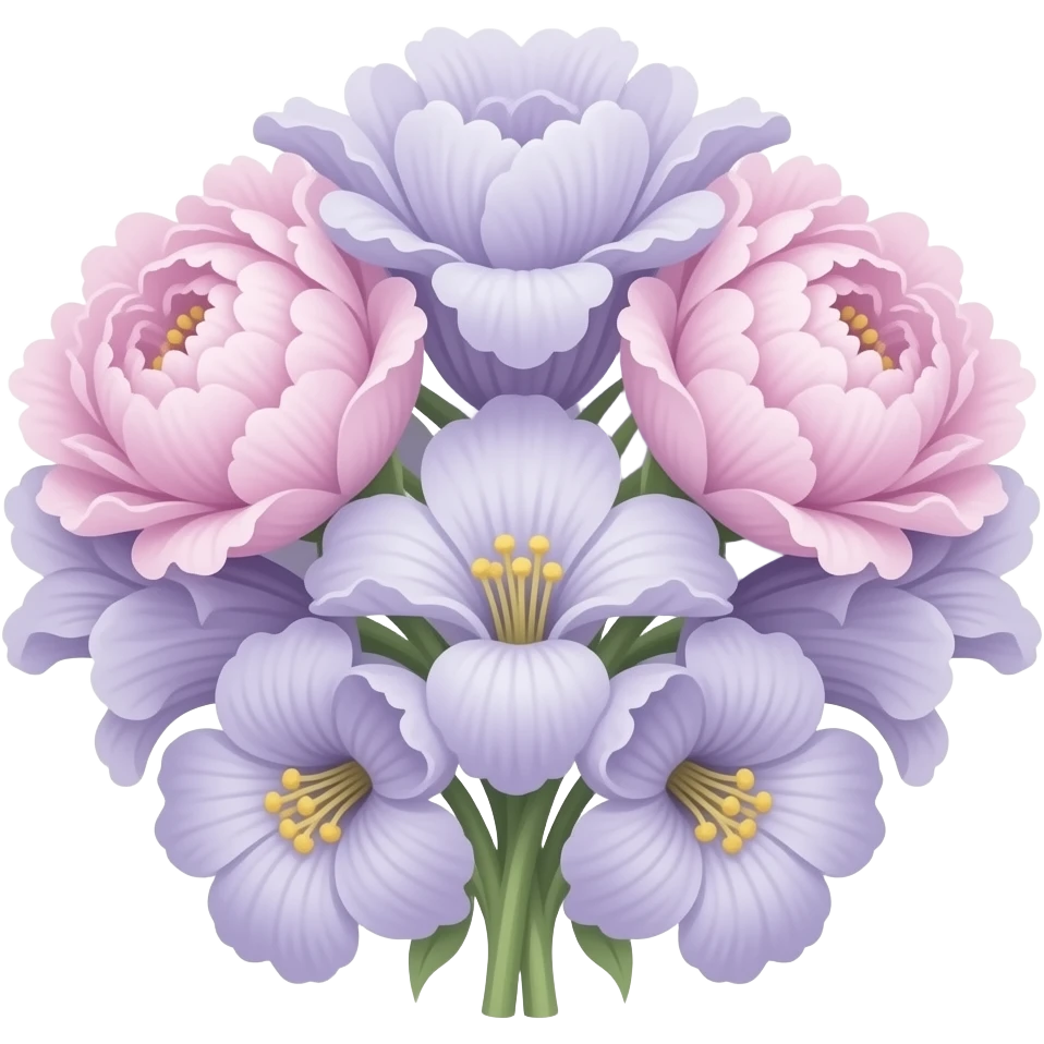 Flowers Pink and lilac emoji