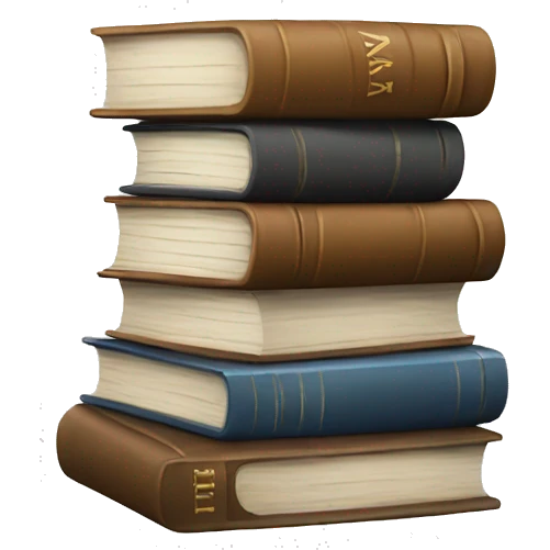 a white stack of books emoji