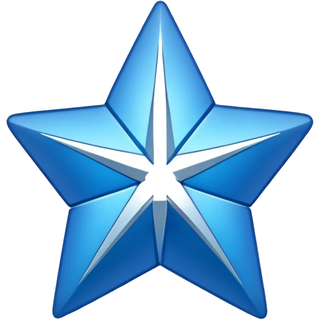 blue medical star symbol emoji