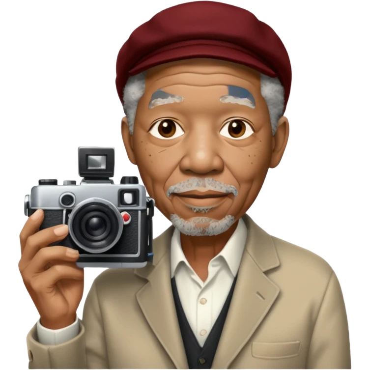 morgan freeman with camera emoji