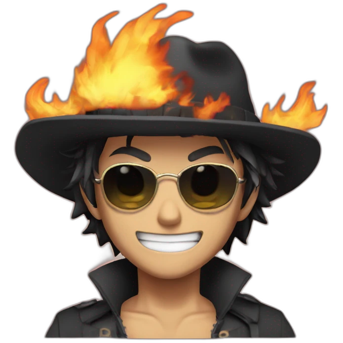 portgas d ace avec du feu autour  emoji