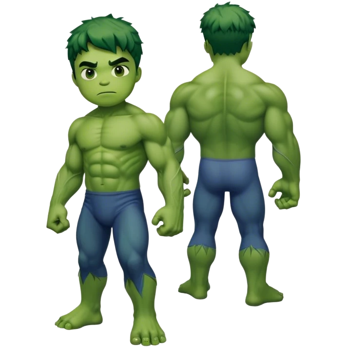 Super hero hulk kid full body emoji