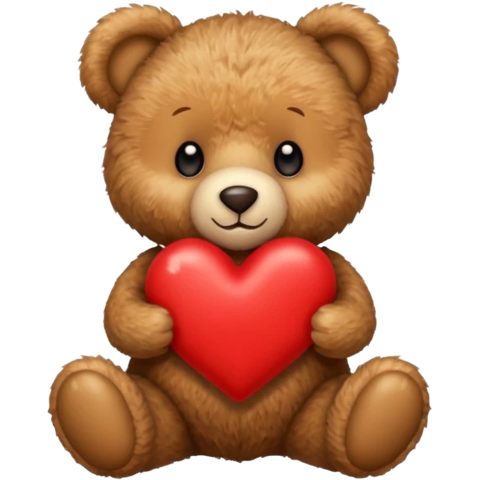 Teddy bear with a heart in her arms and write Didou in it emoji