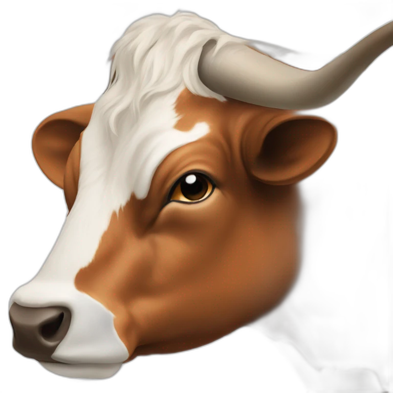lONGHORN STEER SIDE VIEW, LONG HORNS emoji