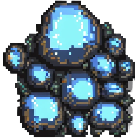tin ore as a small icon with simple shading emoji