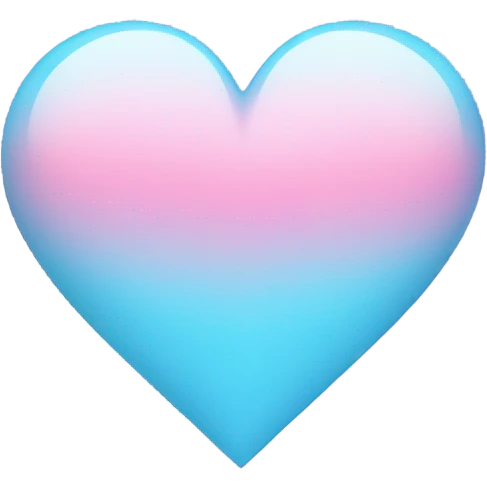 Pink gradient with baby blue heart emoji