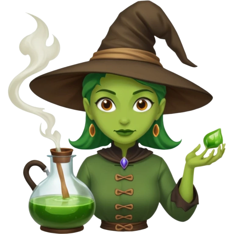 green witch cooking potion emoji