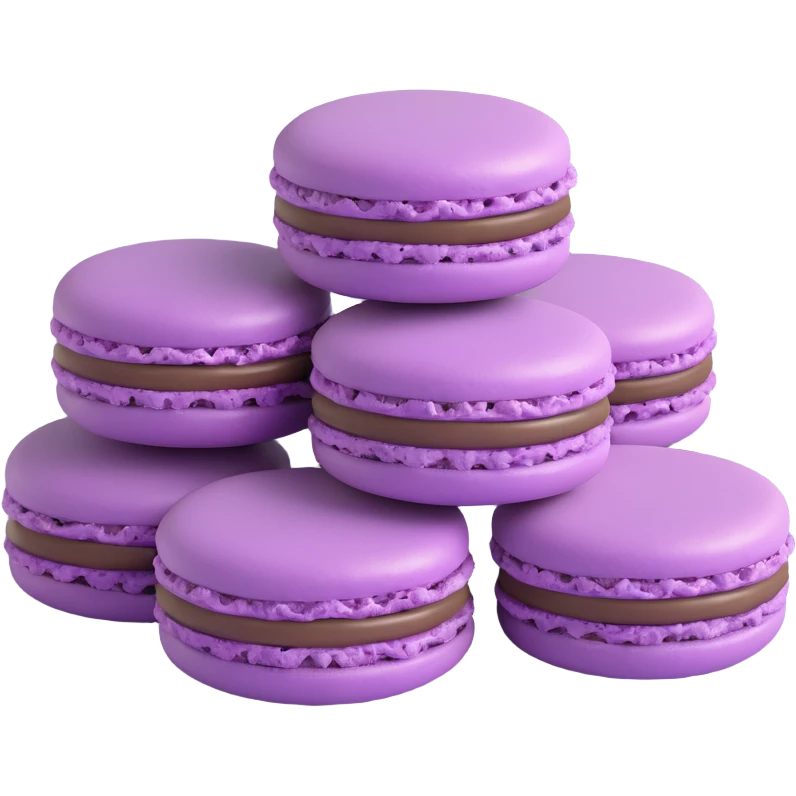 soft purple macaroons emoji