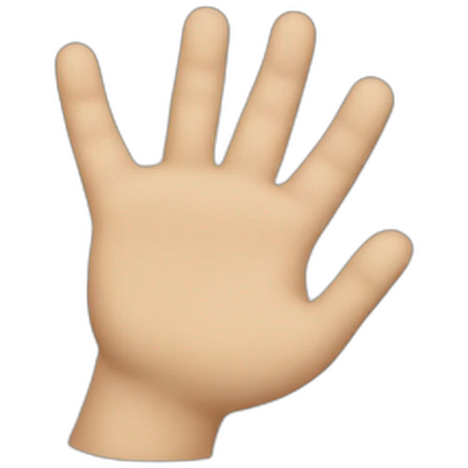 the right hand emoji