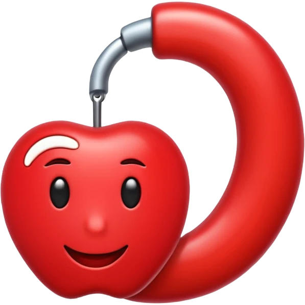 hook emoji, minimal, bold lines, apple style emoji