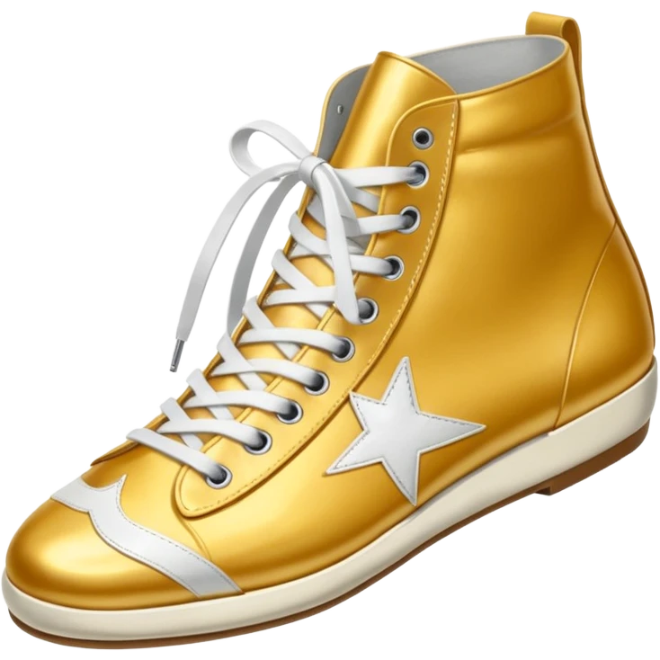 A golden goose shoe emoji